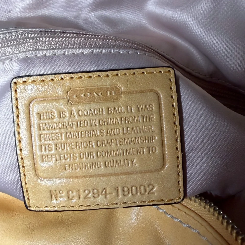 Coach Poppy Sunflower Buttercream Large Glam Tote No. C1294-19002 - Picture 11 of 11